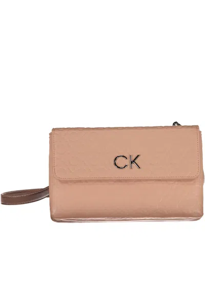 Calvin Klein Chic Pink Dual Compartment Shoulder Bag In Black
