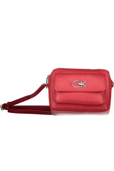 Calvin Klein Chic Red Adjustable Shoulder Bag In Black