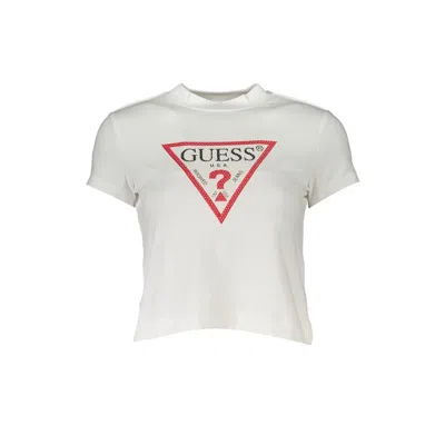 Guess Jeans Chic Rhinestone Studded Tee In White