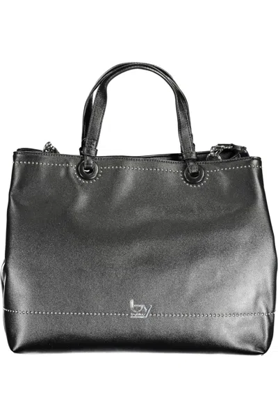 Byblos Chic Two-handle City Bag With Contrast Detail In Black