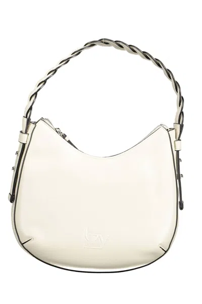 Byblos Chic White Shoulder Bag With Contrasting Details