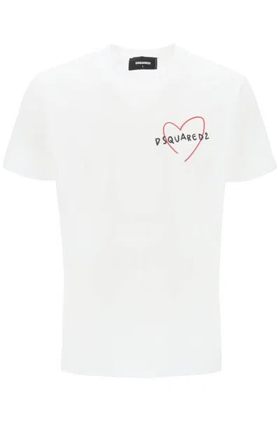 Dsquared2 Cool Fit T-shirt In Bianco