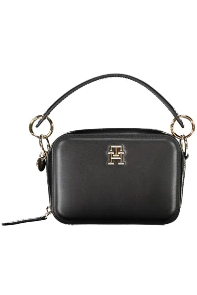 Tommy Hilfiger Elegant Black Chain Strap Handbag
