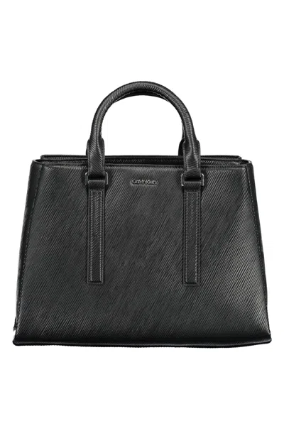 Calvin Klein Elegant Black Contrasting Details Handbag
