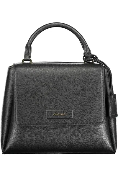 Calvin Klein Elegant Black Shoulder Bag With Magnetic Closure