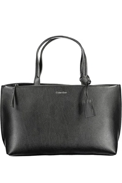Calvin Klein Elegant Black Shoulder Bag With Logo Detail