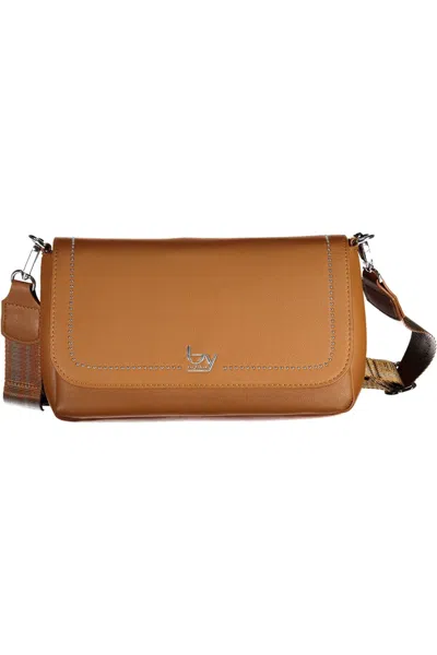 Byblos Elegant Brown Polyurethane Handbag With Logo In Black