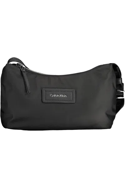 Calvin Klein Elegant Contrasting Detail Shoulder Bag In Black