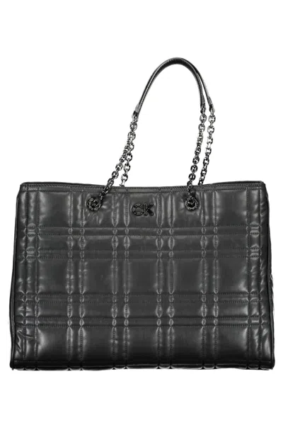 Calvin Klein Elegant Chain-handle Black Handbag