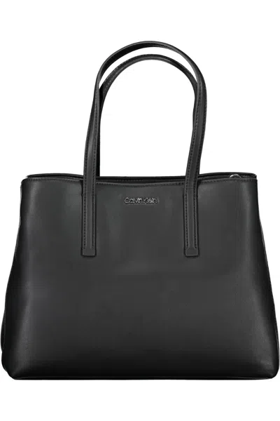 Calvin Klein Elegant Dual-handle Designer Handbag In Black
