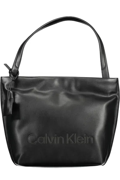Calvin Klein Elegant One-handle Shoulder Bag In Sleek Black
