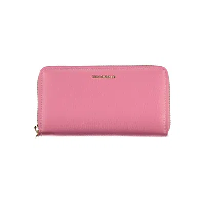 Coccinelle Elegant Pink Leather Wallet With Ample Space