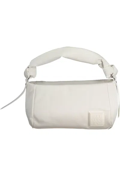 Desigual Elegant White Shoulder Bag With Logo Detail In Neutral