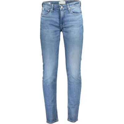 Calvin Klein Light Blue Cotton Jeans & Trouser