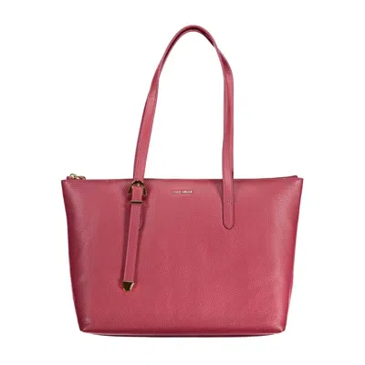 Coccinelle Pink Leather Handbag In Blue