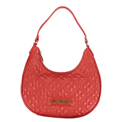 Love Moschino Pink Polyethylene Handbag In Red