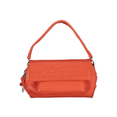 Desigual Pink Polyethylene Handbag In Orange