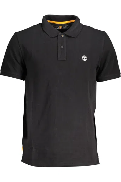 Timberland Sleek Black Polo Shirt With Emblem
