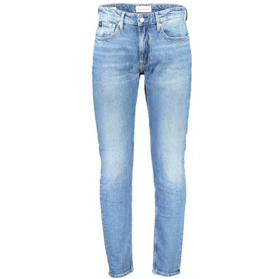 Calvin Klein Sleek Slim Taper Washed Jeans In Blue