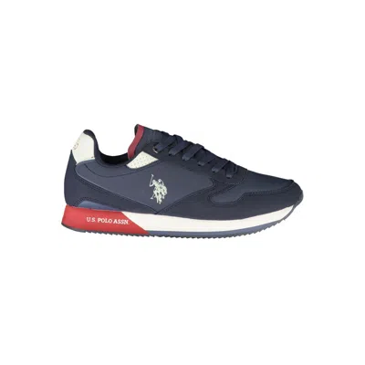 U.s. Polo Assn Sleek Sporty Trainers With Contrast Accents In Blue