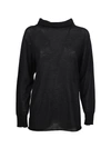 JOSEPH HIGH NECK OVERSIZE SWEATSHIRT,JF000357 0010 BLACK