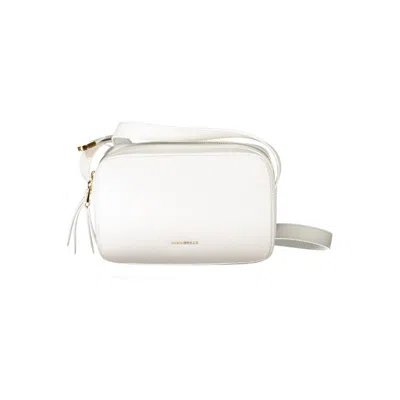 Coccinelle White Leather Handbag In Blue