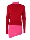 JW ANDERSON J.W. ANDERSON DOUBLE LAYER TOP,KW07WP17 445 CRIMSON