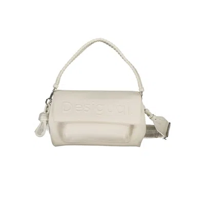 Desigual White Polyethylene Handbag In Neutral