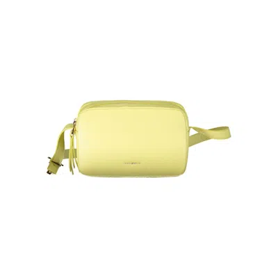 Coccinelle Yellow Leather Handbag In Blue