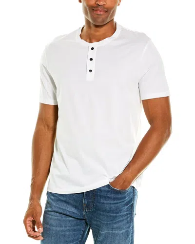 Vince Solid Henley T-shirt In White