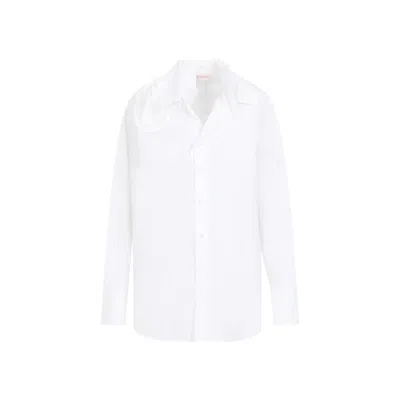 Valentino Cotton Shirt 40 In White