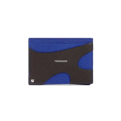 Ferragamo Cut-out-detail Leather Cardholder In Multicolor