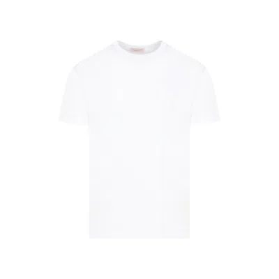 Valentino Black Cotton T-shirt In White