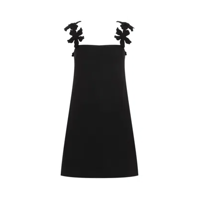 Valentino Embroidered Dress In Black