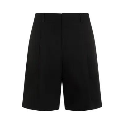 Jil Sander French Cotton-terry Shorts In Black