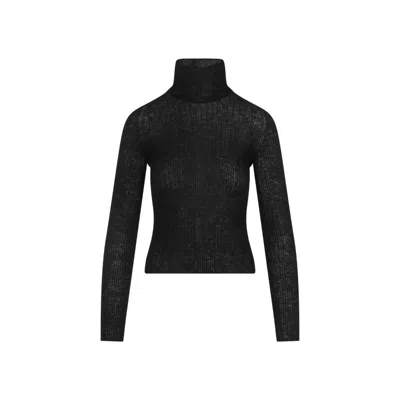 Saint Laurent Polyamide Sweater In Black
