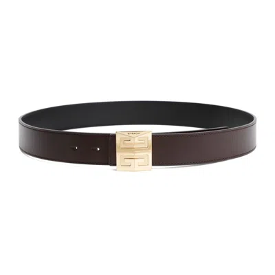 Givenchy Brown Calf Leather 4g Reversible Belt