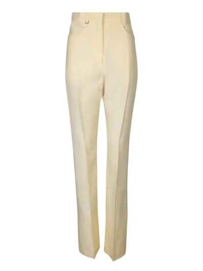 Jacquemus Trousers In Neutrals