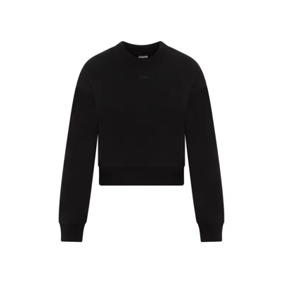 Jacquemus Le Sweatshirt Gros Grain In Black