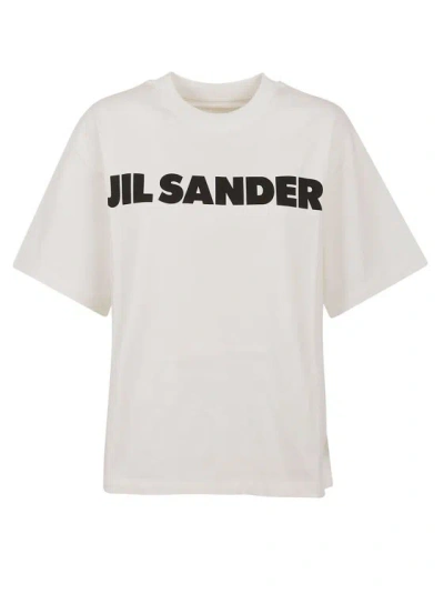 Jil Sander Logo Print T-shirt In White