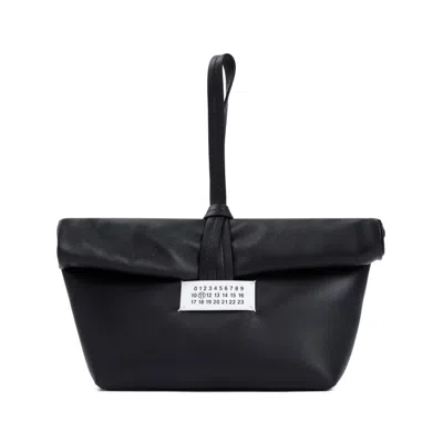 Maison Margiela Black Ovine Leather Clutch Bag