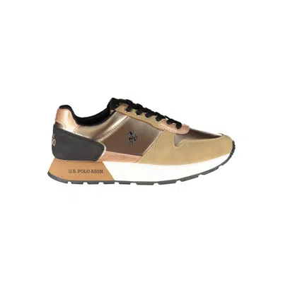 U.s. Polo Assn Elegant Bronze Lace-up Sneakers In Gray