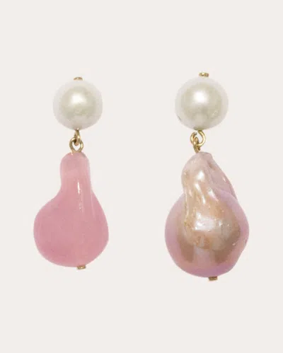 Completedworks Women's Nebula Mismatched Drop Earrings In Pink