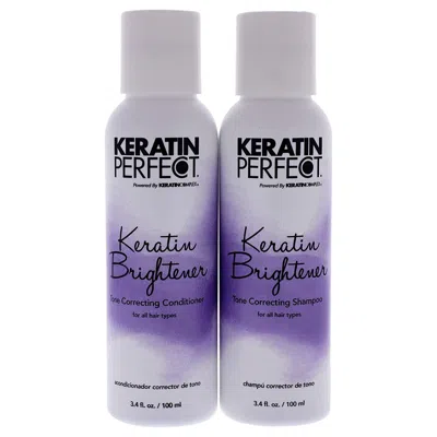 Keratin Perfect Keratin Brightener Duo By  For Unisex -2 Pc 3.4oz Shampoo, 3.4oz Conditioner In White