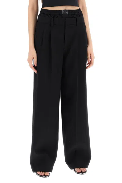 Alexander Wang Pants With Boxer Detail In Black