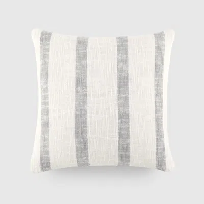 Ienjoy Home Yarn-dyed Cotton Decor Throw Pillow In White