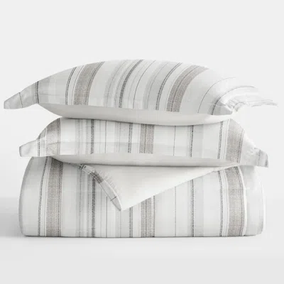 Ienjoy Home Comforter Set Patterned Reversible Microfiber All Season Down-alternative Ultra Soft Bedding In White