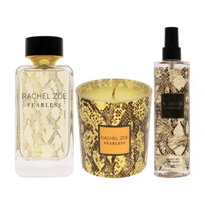 Rachel Zoe Fearless By  For Women - 3 Pc 3.4oz Edp Spray, 10oz Fragrance Mist, 6.3oz Candle In Brown