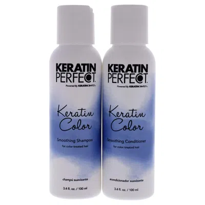 Keratin Perfect Keratin Color Duo By  For Unisex - 2 Pc 3.4oz Shampoo, 3.4oz Conditioner In White