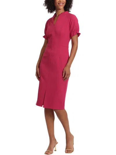 Maggy London Womens Solid Polyester Wear To Work Dress In Pink